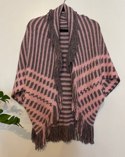 Striped Sweater with Fringe